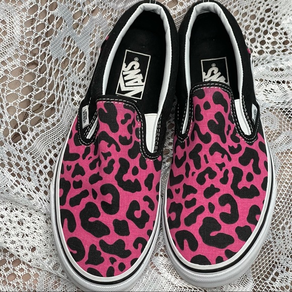 vans pink leopard print